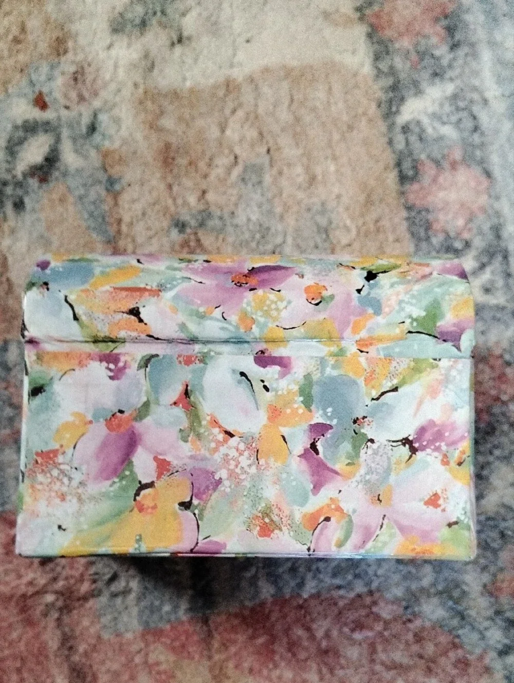 Colorful Floral Decorative Storage Box